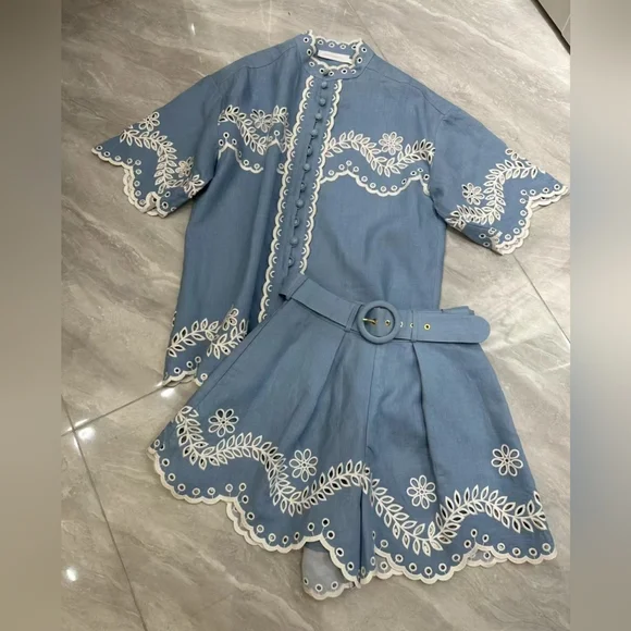 navy blue maxi dress summer Violet Button Up Mini Dress main image 0